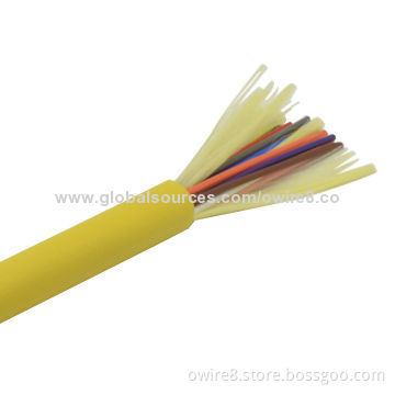 12-core Single Mode Fiber-optic Cable, Indoor with Single-mode OS1 B1